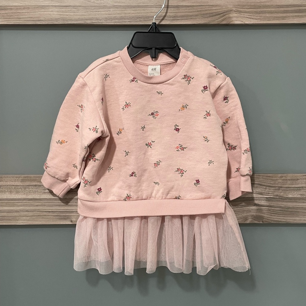H&M Sweatshirt Dress with Tulle Skirt
